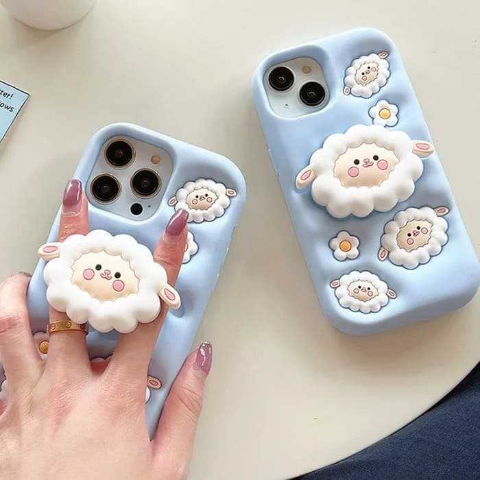 Puffy Sheep iPhone Case — view 2 Puffy Sheep iPhone Case — view 2