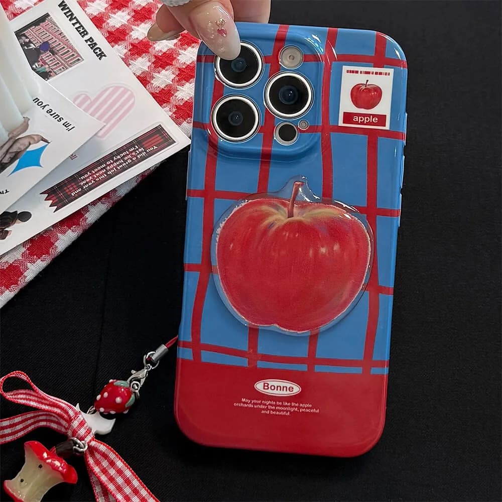 Apple Grid Patterned iPhone Case — view 2 Apple Grid Patterned iPhone Case — view 2