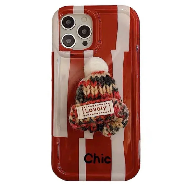 Knit Hat PopSocket iPhone Case — view 1 Knit Hat PopSocket iPhone Case — view 1