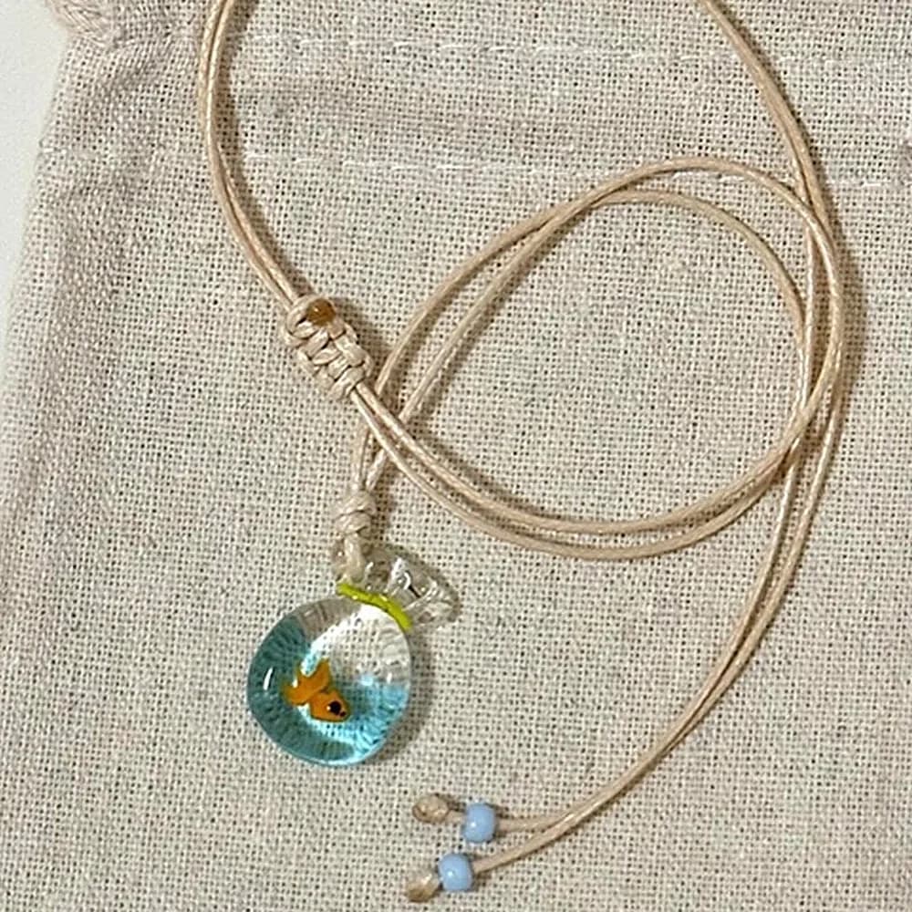 Goldfish Pendant Necklace — view 2 Goldfish Pendant Necklace — view 2