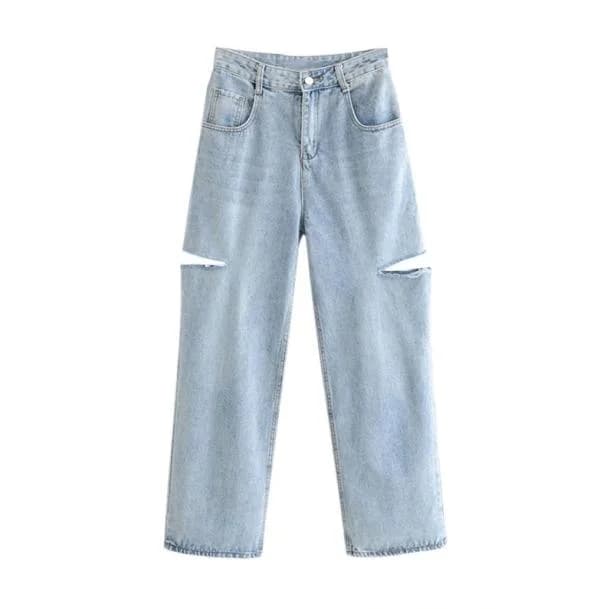 90s High Waist Ripped Jeans — view 3 90s High Waist Ripped Jeans — view 3