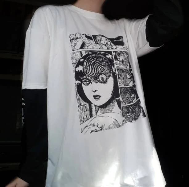 Japanese Anime Horror Sweatshirt — view 2 Japanese Anime Horror Sweatshirt — view 2
