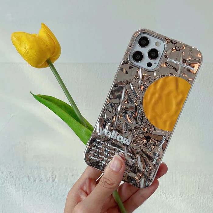 Yellow Color iPhone Case — view 2 Yellow Color iPhone Case — view 2