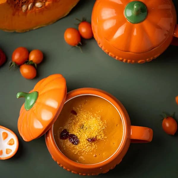Pumpkin Shaped Mug — view 2 Pumpkin Shaped Mug — view 2