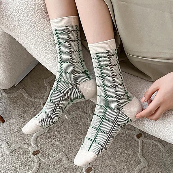 Plaid Crew Socks — view 2 Plaid Crew Socks — view 2