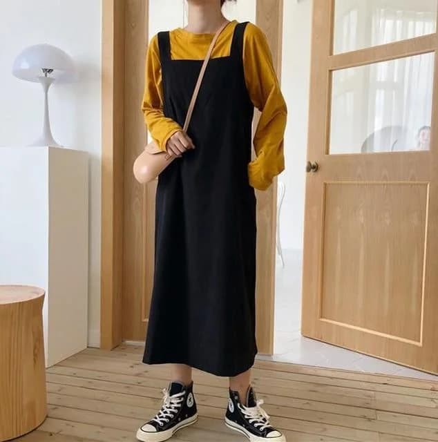 Casual Loose Overall Dress — view 2 Casual Loose Overall Dress — view 2