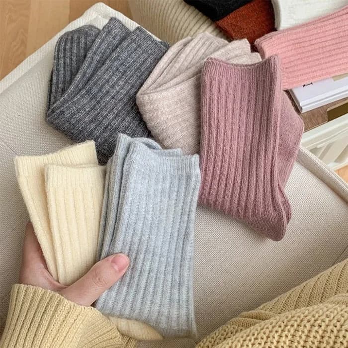 Ribbed Wool Socks — view 1 Ribbed Wool Socks — view 1