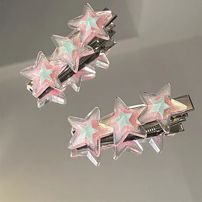 Y2K Glitter Star Hair Clip — view 2 Y2K Glitter Star Hair Clip — view 2