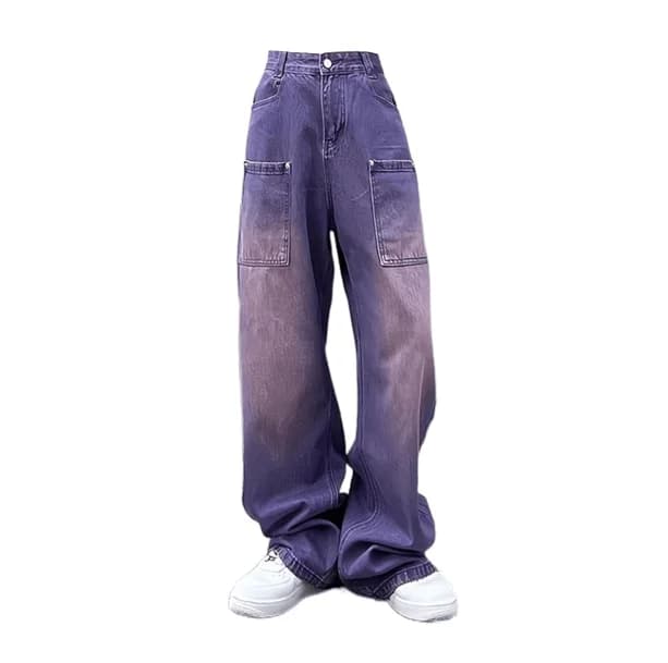 Tomboy Purple Loose Jeans — view 2 Tomboy Purple Loose Jeans — view 2