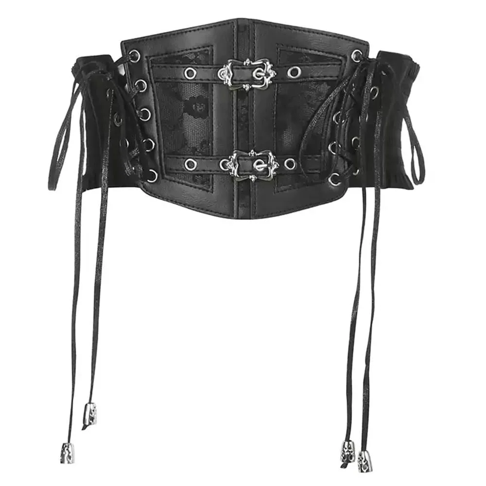 Gothic Aesthetic Leather Corset — view 1 Gothic Aesthetic Leather Corset — view 1