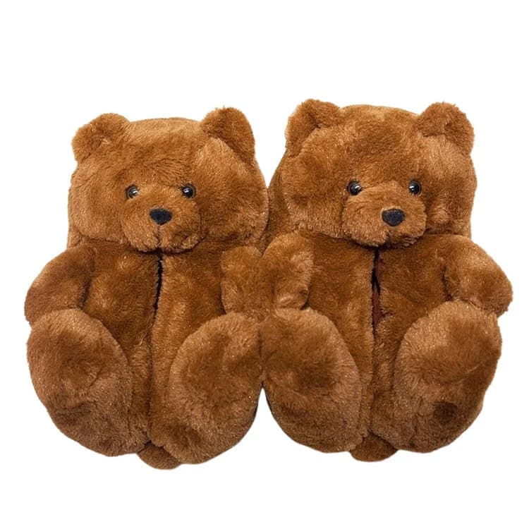 Hugging Teddy Bear Slippers — view 2 Hugging Teddy Bear Slippers — view 2