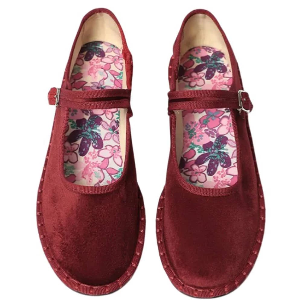 Velvet Mary Jane Flats — view 1 Velvet Mary Jane Flats — view 1