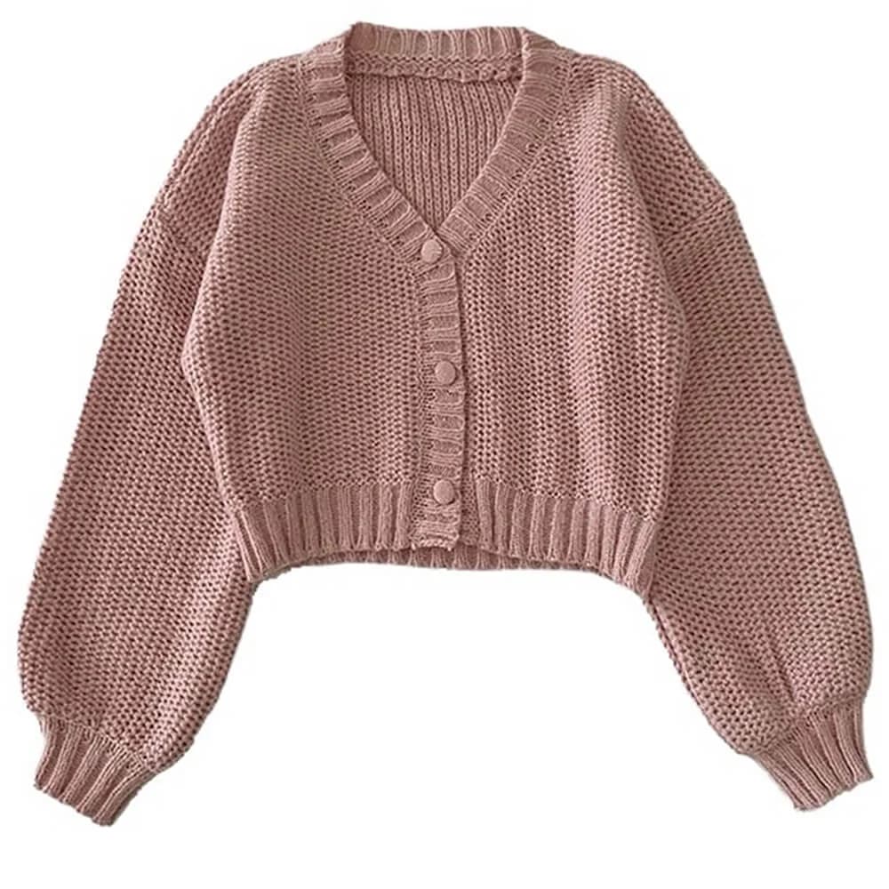 Danish Pastel Cropped Cardigan — view 1 Danish Pastel Cropped Cardigan — view 1