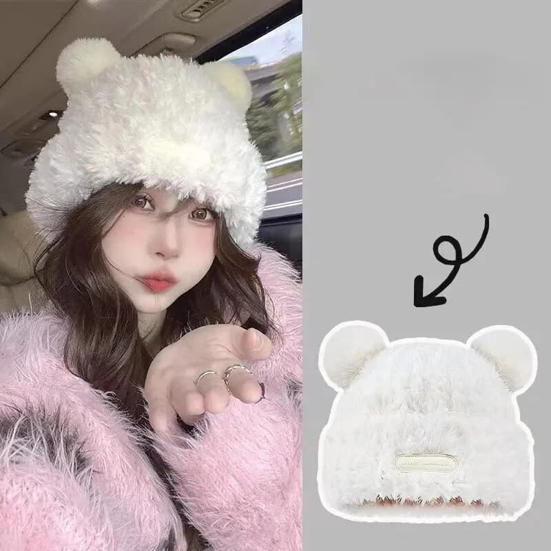 Cute Bear Ears Beanie — view 2 Cute Bear Ears Beanie — view 2
