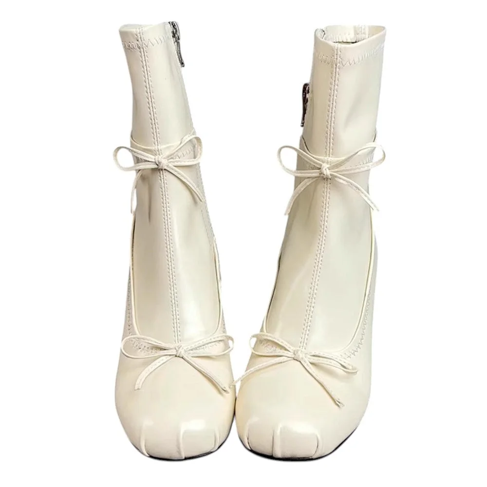 Balletcore Square-Toe Ankle Boots — view 1 Balletcore Square-Toe Ankle Boots — view 1