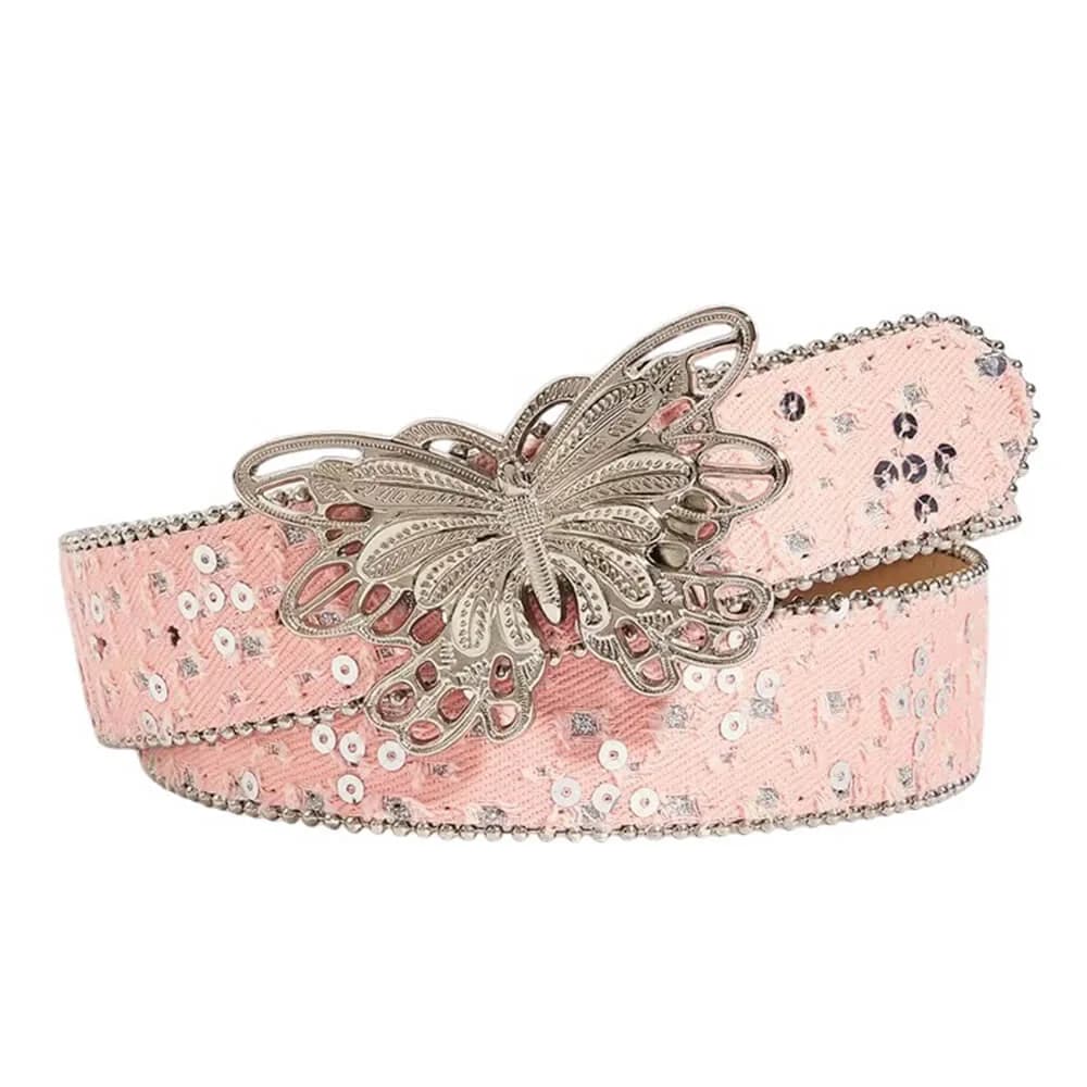 Fairycore Butterfly Sequin Belt — view 1 Fairycore Butterfly Sequin Belt — view 1