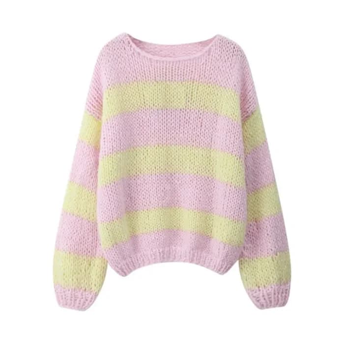 Pastel Daydream Striped Sweater — view 1 Pastel Daydream Striped Sweater — view 1