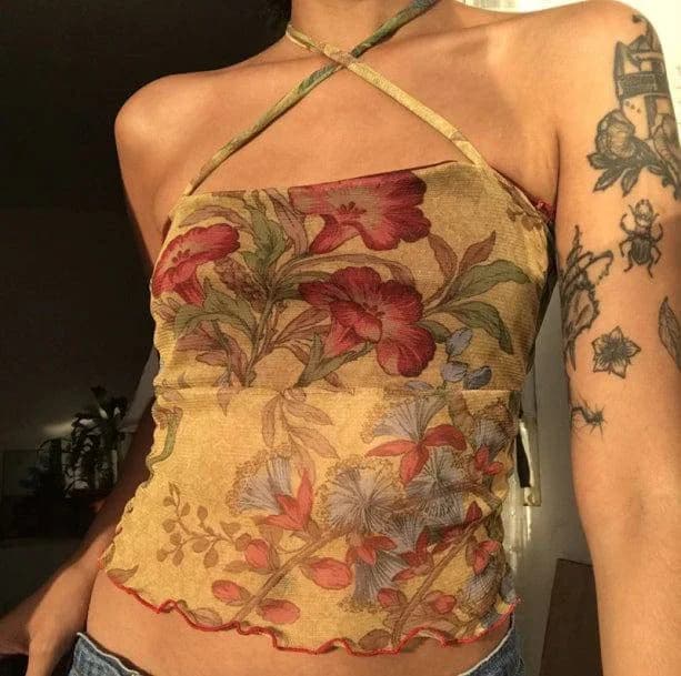 Floral Crop Top — view 2 Floral Crop Top — view 2
