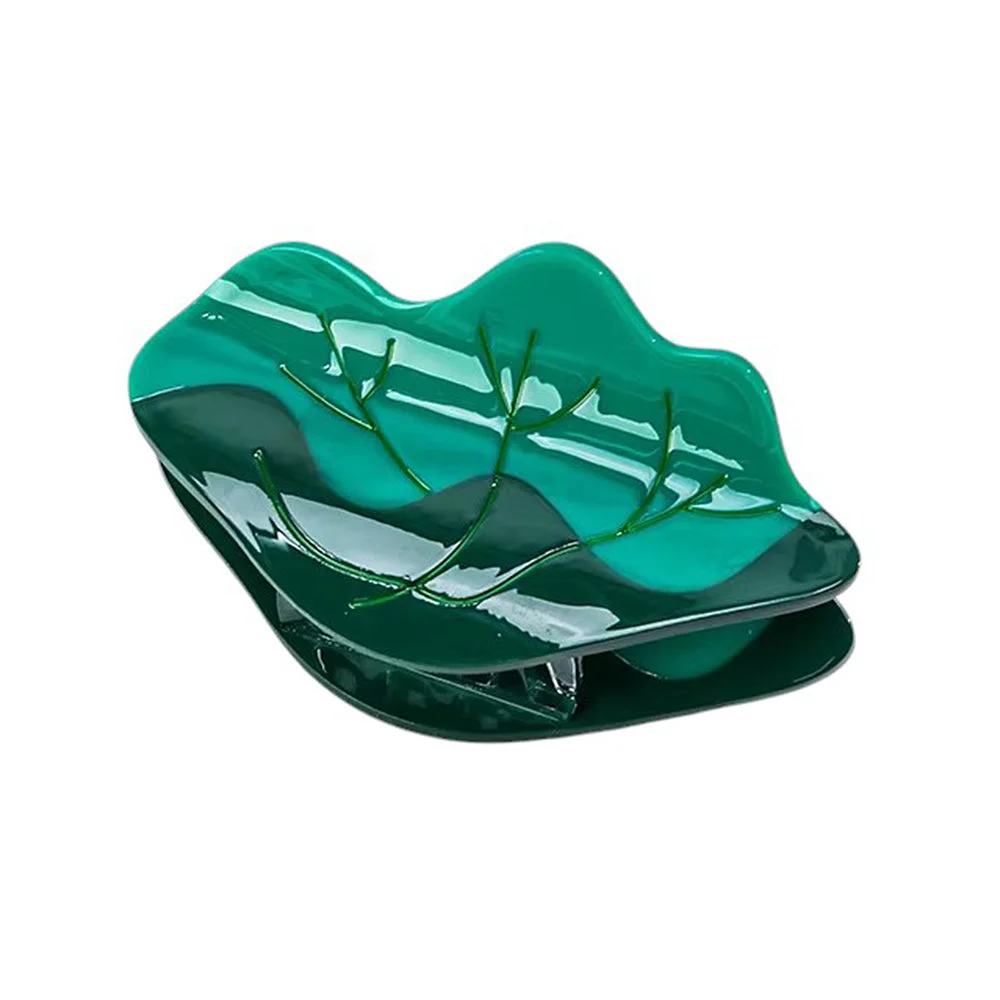 Green Lotus Leaf Hair Claw — view 1 Green Lotus Leaf Hair Claw — view 1
