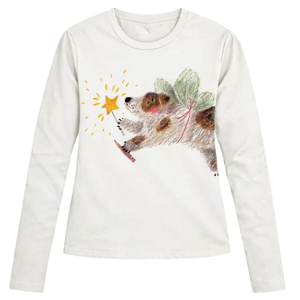 Fairy Dog Long Sleeve Top — view 1 Fairy Dog Long Sleeve Top — view 1