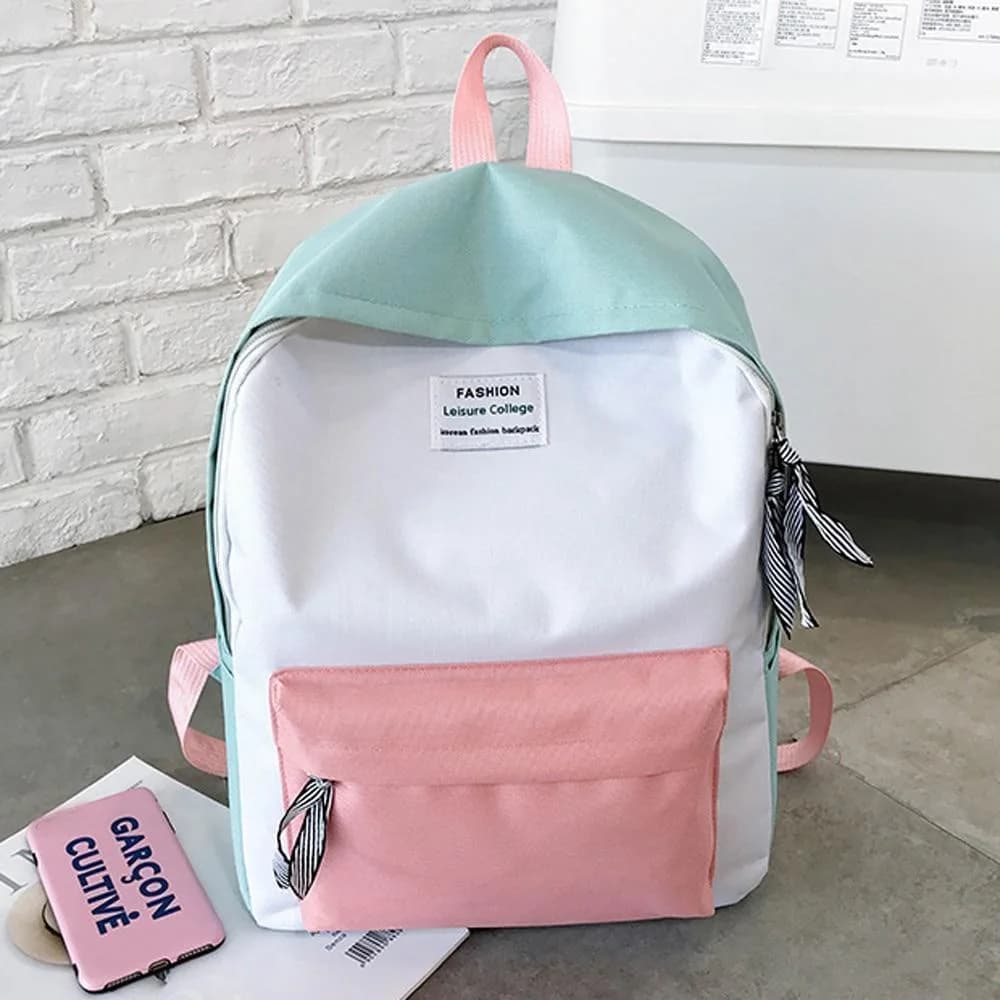 Color Block Pastel Backpack — view 1 Color Block Pastel Backpack — view 1