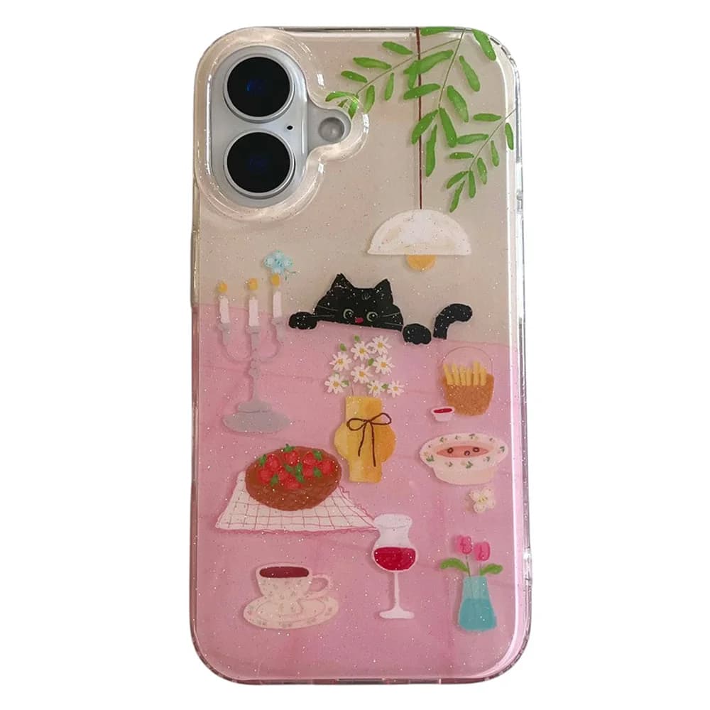 Sneaky Cat Aesthetic iPhone Case — view 1 Sneaky Cat Aesthetic iPhone Case — view 1