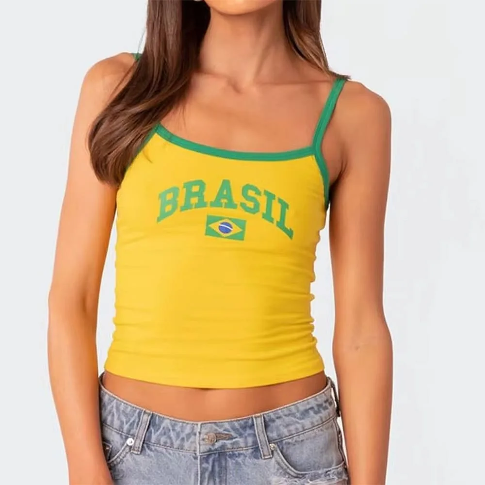 Brazil Yellow Tank Top — view 2 Brazil Yellow Tank Top — view 2