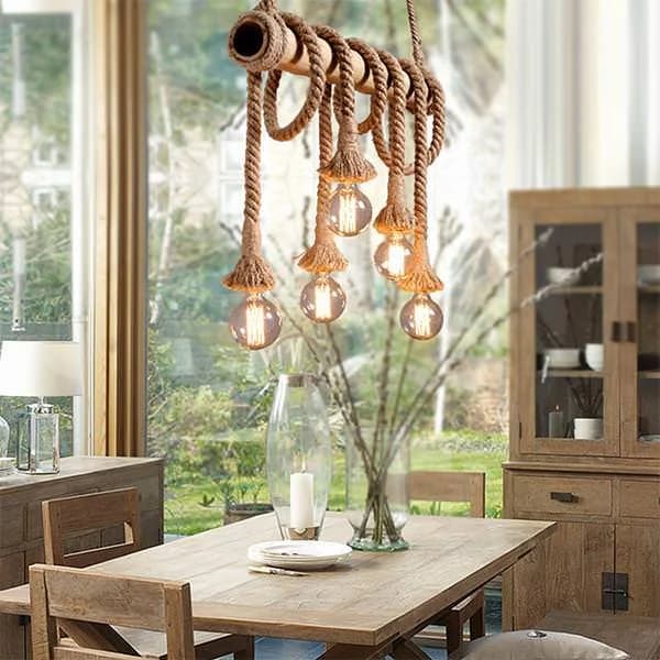 Vintage Rope Pendant Light — view 2 Vintage Rope Pendant Light — view 2
