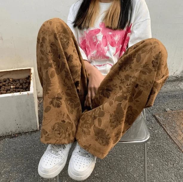 Floral Print Vintage Pants — view 3 Floral Print Vintage Pants — view 3