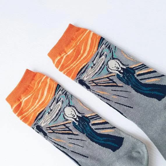 The Scream Munch Socks — view 2 The Scream Munch Socks — view 2