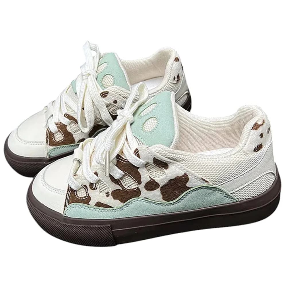 Cow Print Skater Sneakers — view 1 Cow Print Skater Sneakers — view 1