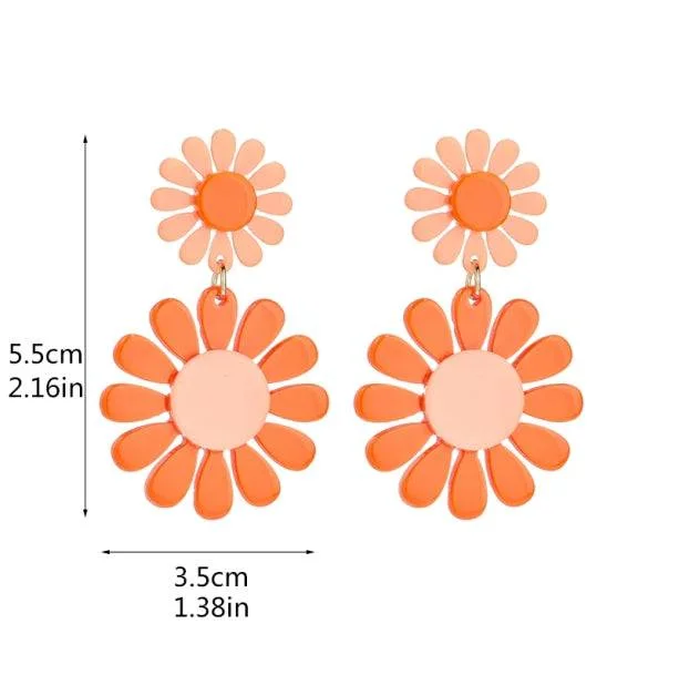 70s Flower Power Earrings — view 2 70s Flower Power Earrings — view 2