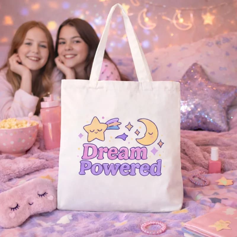 Kawaii "Dream Powered" Slumber Party Tote Bag — view 2 Kawaii "Dream Powered" Slumber Party Tote Bag — view 2