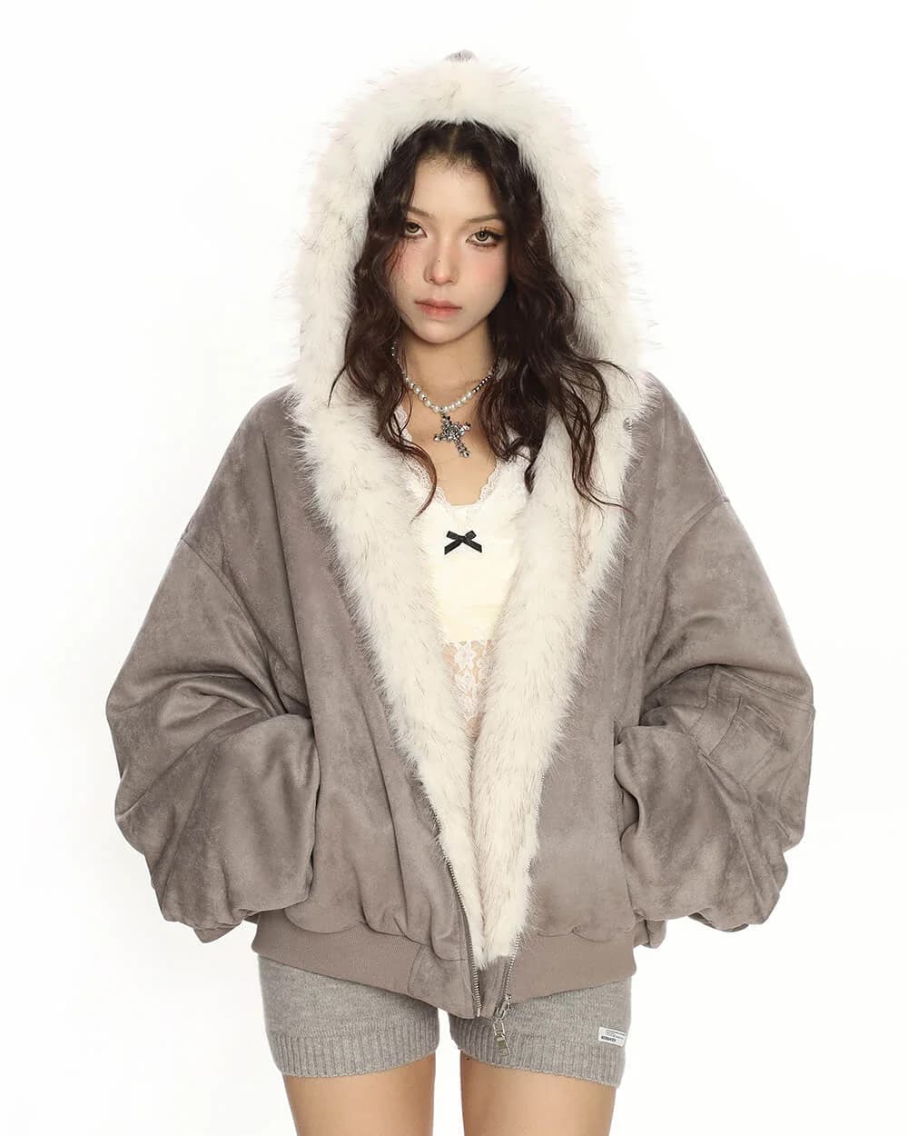 First Snow Reversible Fur Zip Jacket — view 2 First Snow Reversible Fur Zip Jacket — view 2