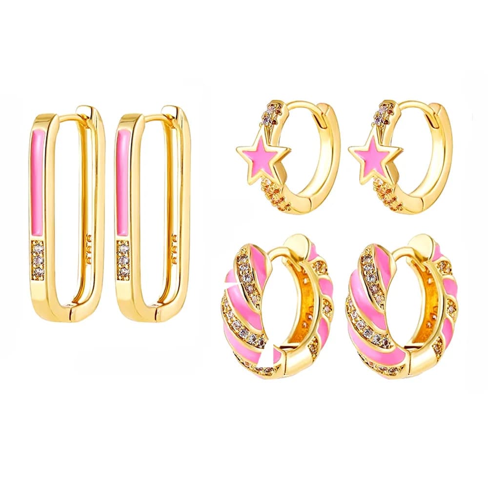 Steal Ur Crush 3-Pairs Earring Set — view 1 Steal Ur Crush 3-Pairs Earring Set — view 1