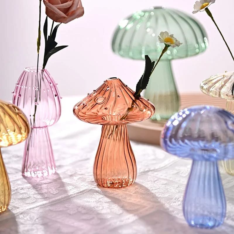 Grandma's House Nordic Mushroom Glass Vase — view 1 Grandma's House Nordic Mushroom Glass Vase — view 1
