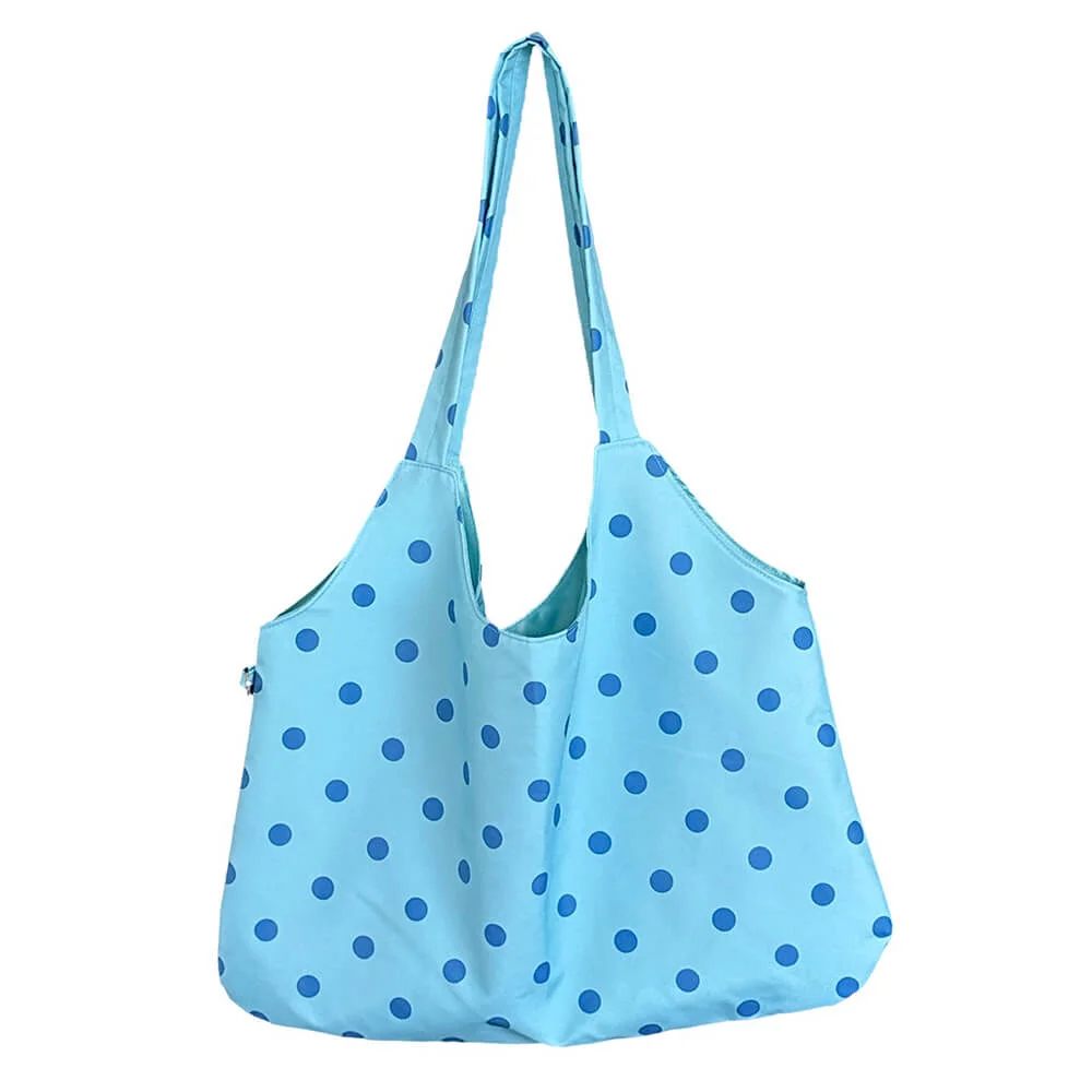 Blue Polka Dot Shoulder Bag — view 1 Blue Polka Dot Shoulder Bag — view 1