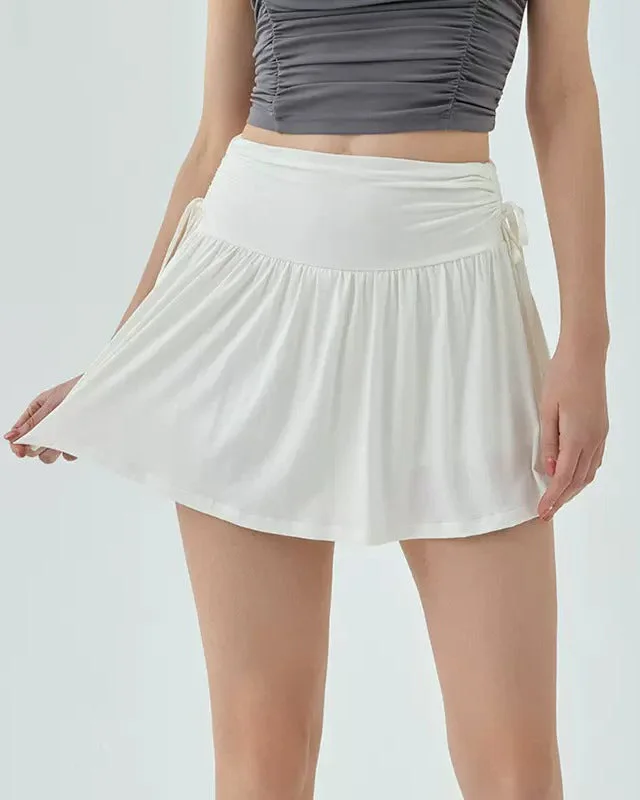 French Sun Tennis Skirt in White — view 1 French Sun Tennis Skirt in White — view 1