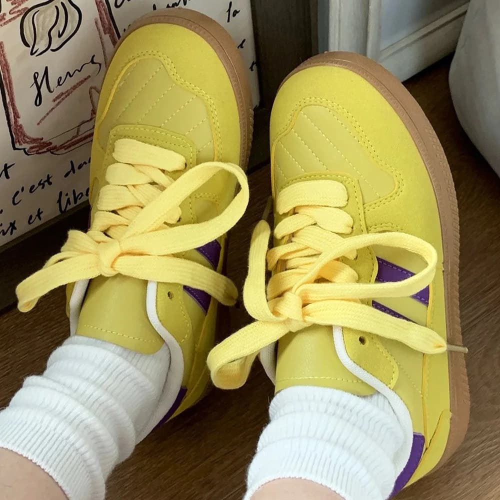 Saturday School Sneakers in Yellow — view 2 Saturday School Sneakers in Yellow — view 2