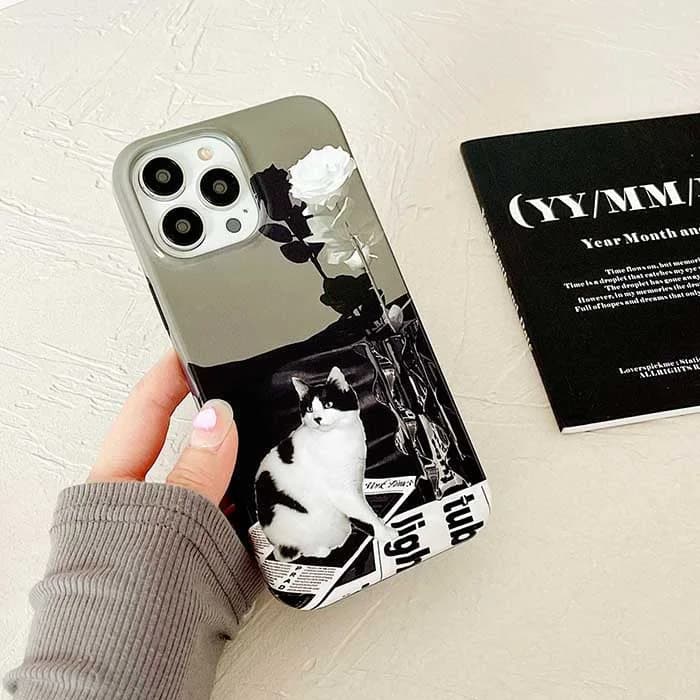 Cat Rose iPhone Case — view 2 Cat Rose iPhone Case — view 2