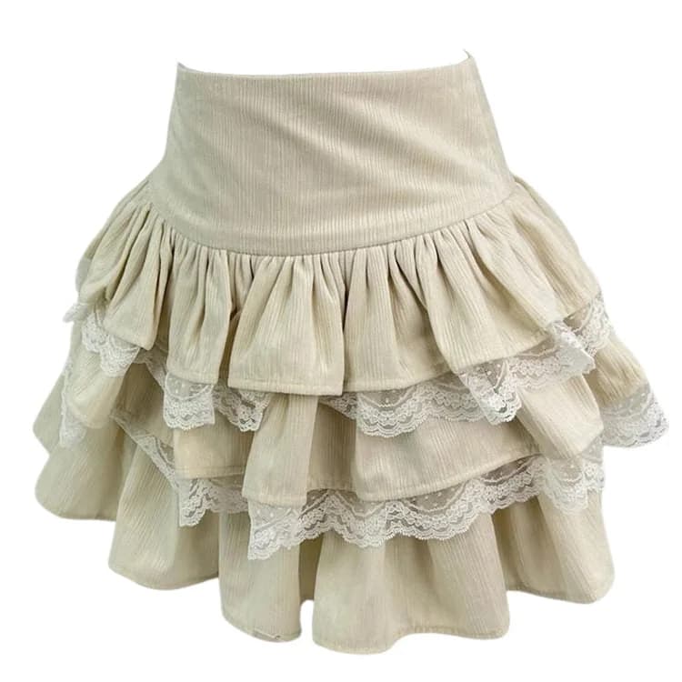Ballerina Core Ruffled Lace Skirt — view 1 Ballerina Core Ruffled Lace Skirt — view 1