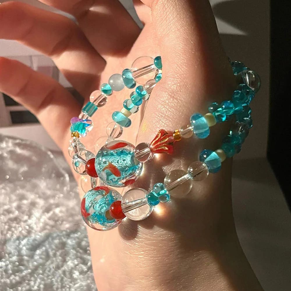 Goldfish Beaded Bracelet — view 1 Goldfish Beaded Bracelet — view 1