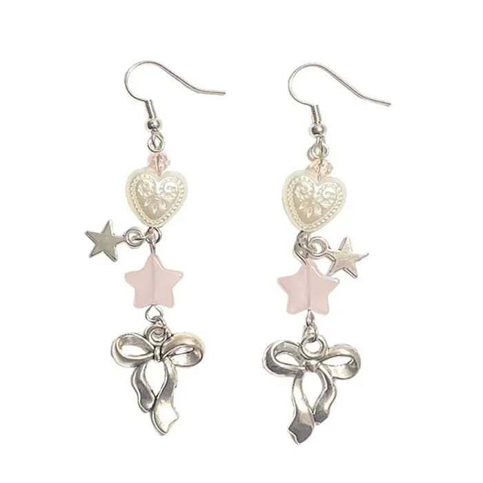 Coquette Bow Drop Earrings — view 1 Coquette Bow Drop Earrings — view 1