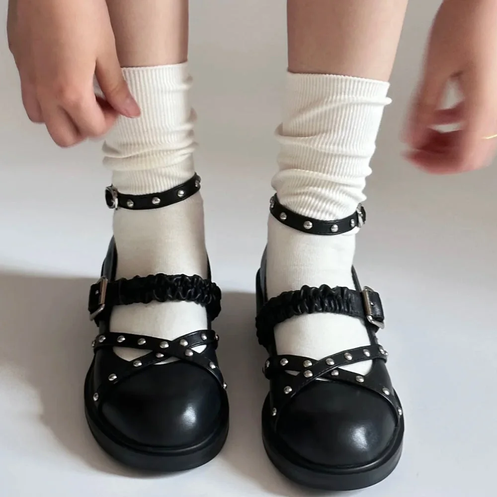 Grunge Sleaze Studded Mary Janes — view 2 Grunge Sleaze Studded Mary Janes — view 2