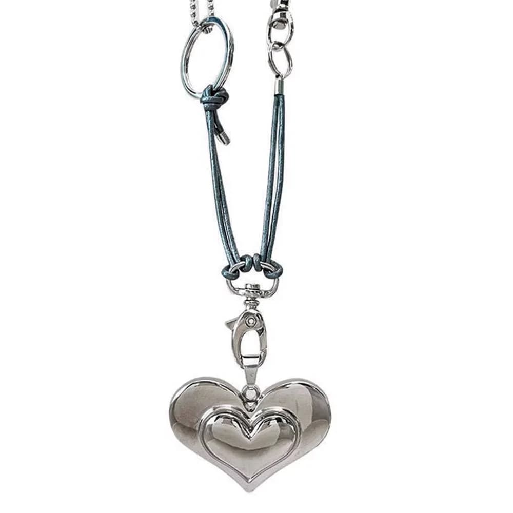 Oversized Heart Pendant Necklace — view 2 Oversized Heart Pendant Necklace — view 2