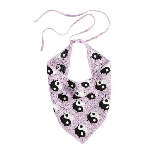 Yin Yang Crochet Hair Scarf — view 1 Yin Yang Crochet Hair Scarf — view 1
