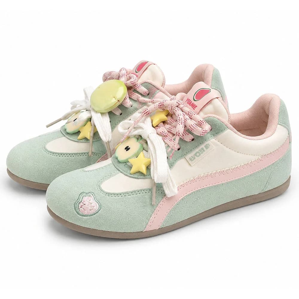 Kawaii Apple Charm Sneakers — view 2 Kawaii Apple Charm Sneakers — view 2