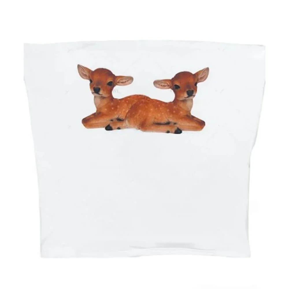 Y2K Deer Print Tube Top — view 2 Y2K Deer Print Tube Top — view 2