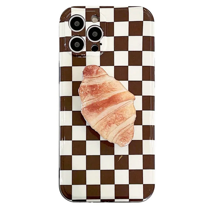 Croissant Checker iPhone Case — view 1 Croissant Checker iPhone Case — view 1
