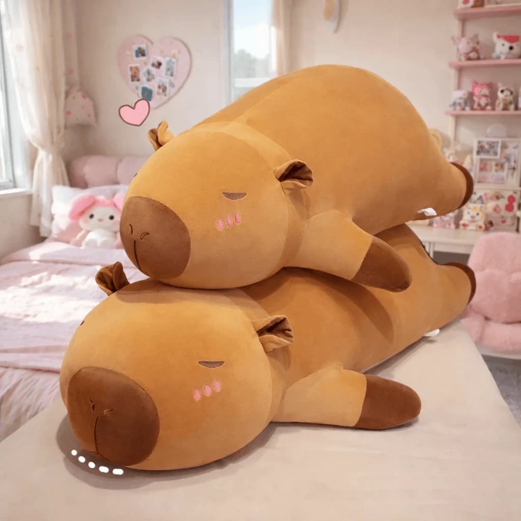 Long Chunky Capybara Plushie — front view Long Chunky Capybara Plushie — front view